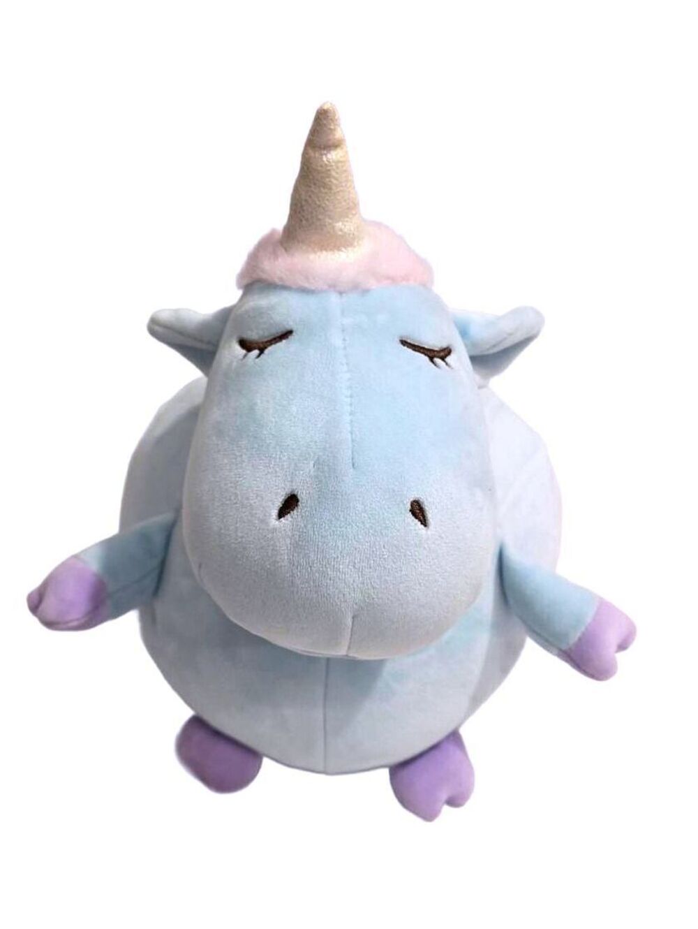 MINISO Round Animal Series Blue Unicorn Plush 12" Stuffed Animal